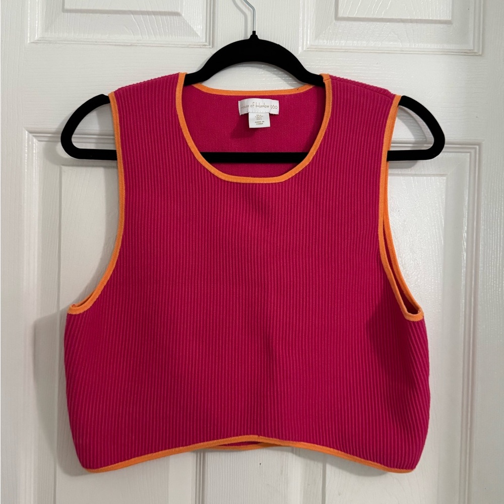 House of Harlow 1960 Pink and Orange Top